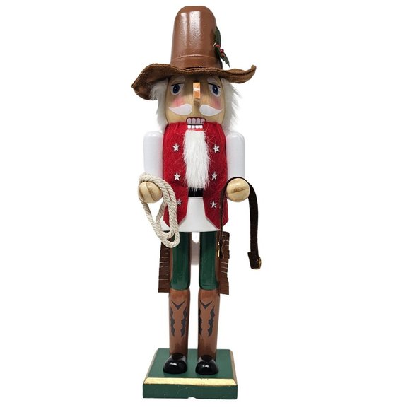14" Cowboy Nutcracker, Christmas Decor - Picture 1 of 5